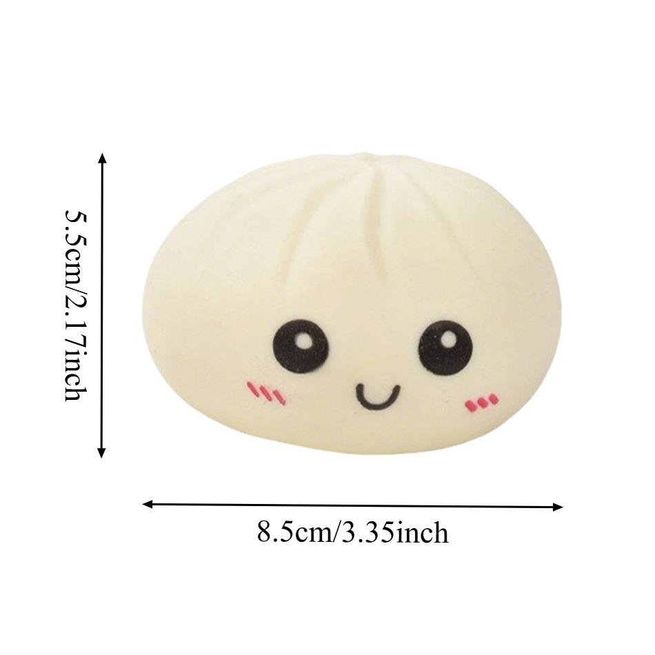 Popular Lifelike Large Dumpling Press Toy With Bamboo Steamer Soft Tpr Dough Ball Decompression Fidget Toy Funny Creative Gift