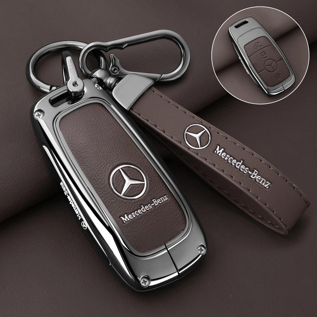 YHB3  Zinc Alloy Car Key Case Cover Shell Protection For Mercedes Benz A C E S G Class GLC CLE CLA W177 W205 W213 X167 AMG Accessories