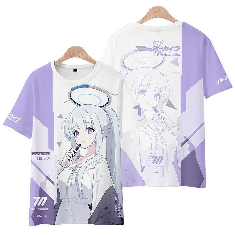 

Game Blue Archive Uzawa Reisa Cosplay T-shirts 3D Sorasaki Hina Print Men Women XXXL
