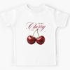 Sweet Cherry Vintage Fruit Aesthetic Design Kids T-Shirt