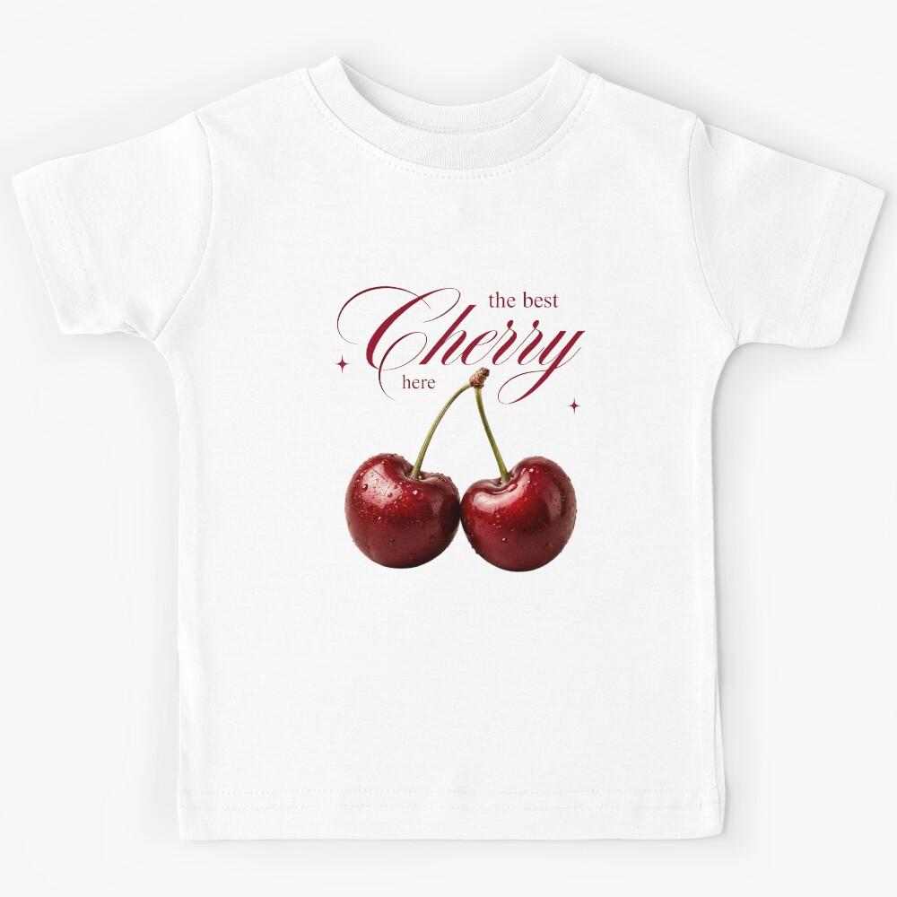 Sweet Cherry Vintage Fruit Aesthetic Design Kids T-Shirt 150