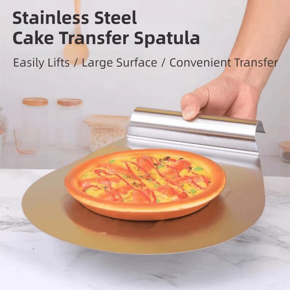 Silver Pizza Transfer Shovel Non-Slip Handle Baking Shovel Paddle  Pizza Oven Accessories