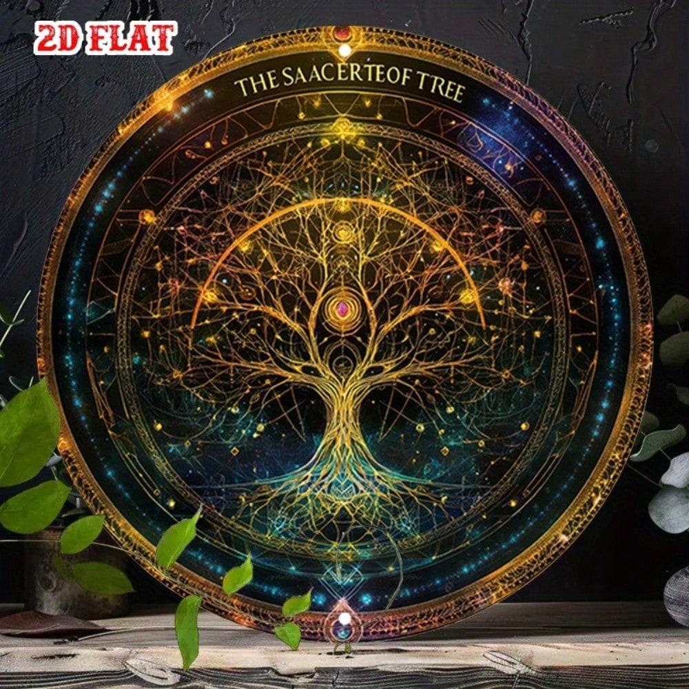 Hanging Metal Tin Sign, Flat 2D Wall Art Decor for Home