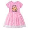 Children's Korean Style Rainbow Sequin Princess Dress - Short Sleeve for Summer, Long Sleeve for Spring/Autumn