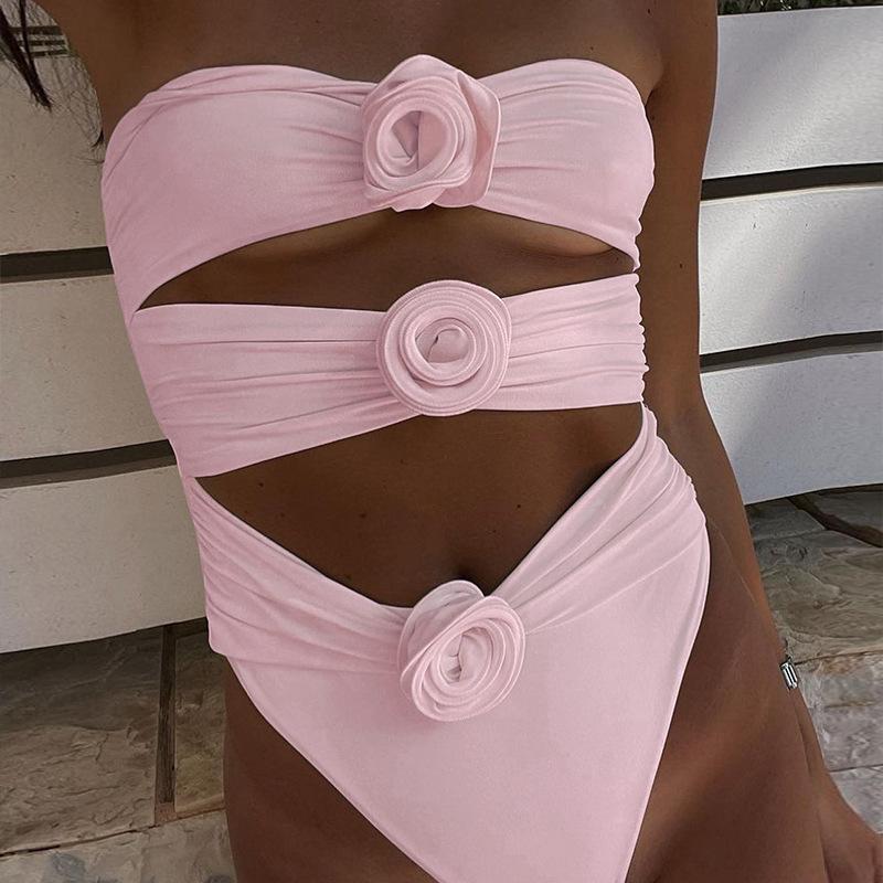 Sexy Off Shoulder Strapless One Piece Swimsuit For Women
