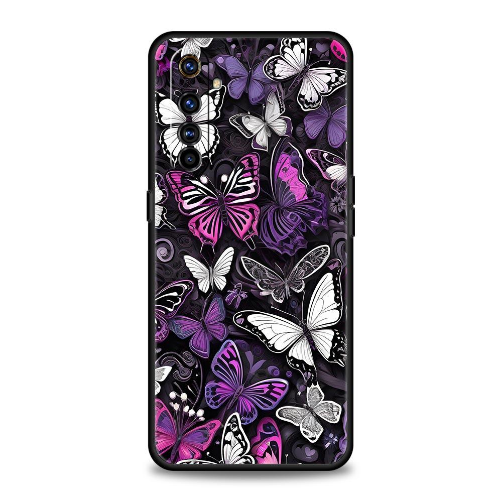 Fashionable Butterfly Flower Pattern Soft TPU For Realme 13 12 11 10 9 Pro Plus GT3 GT2 C21 C25 C35 C53 C55 C67 Pro Phone Case