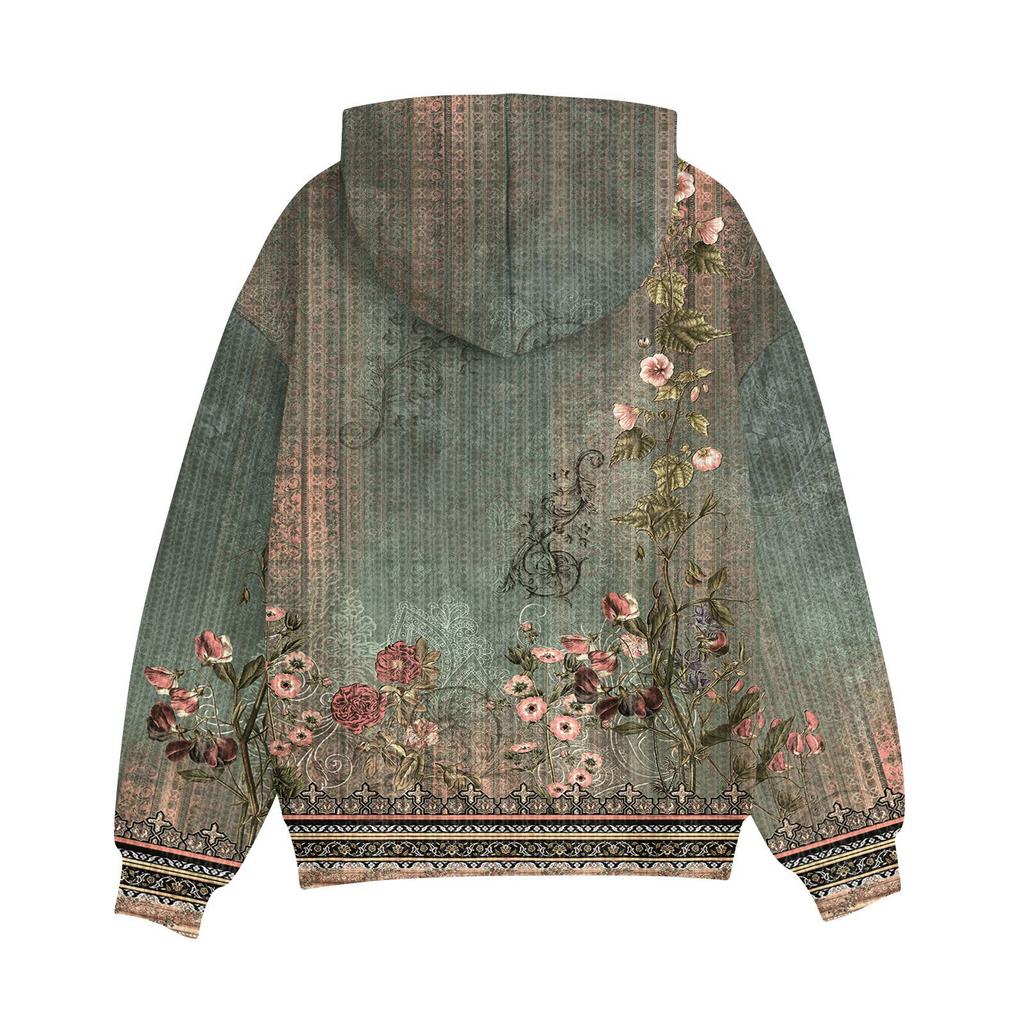 Children Girls And Boys Fashion Jacket Casual Printed Long-sleeved Hooded Cardigan Sweatshirts