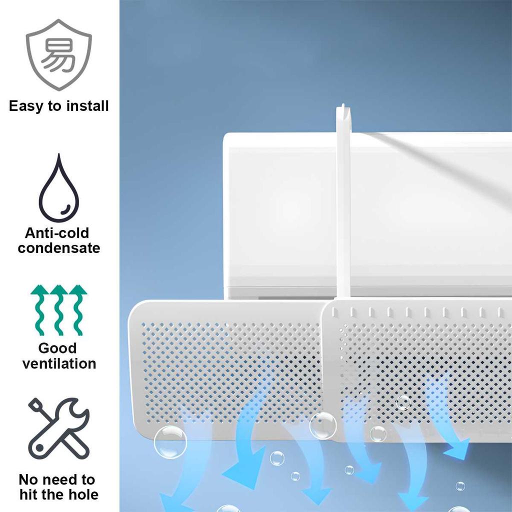Wall-Mounted Air Outlet Baffle Anti-Direct Blowing Wind Deflector Hanging Conditioning Guide Cover Universal Windproof