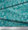 Soimoi Japan Crepe Satin Fabric Paisley Block Printed Fabric 1 Metre 42 Inch