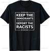 Deporting Racist Proimmigrant Tshirts Casual Breathable Tops Oversized Shortsleeved Shirts