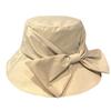 Simple fisherman's hat Children's flat-top sunshade sunscreen hat New bow sun hat Beach basin hat