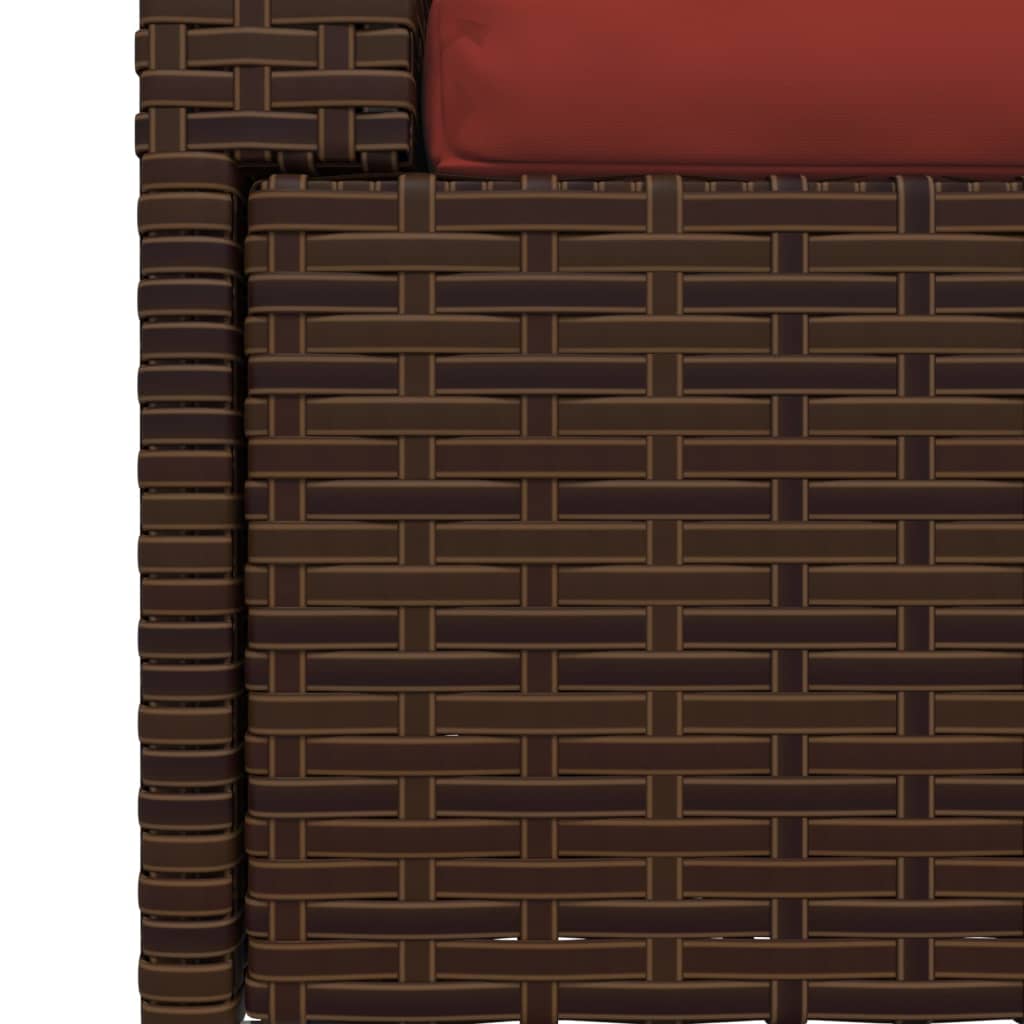 Vidaxl 2-Osobowa Sofa Ogrodowa Z Poduszkami, Polirattan, Brązowa