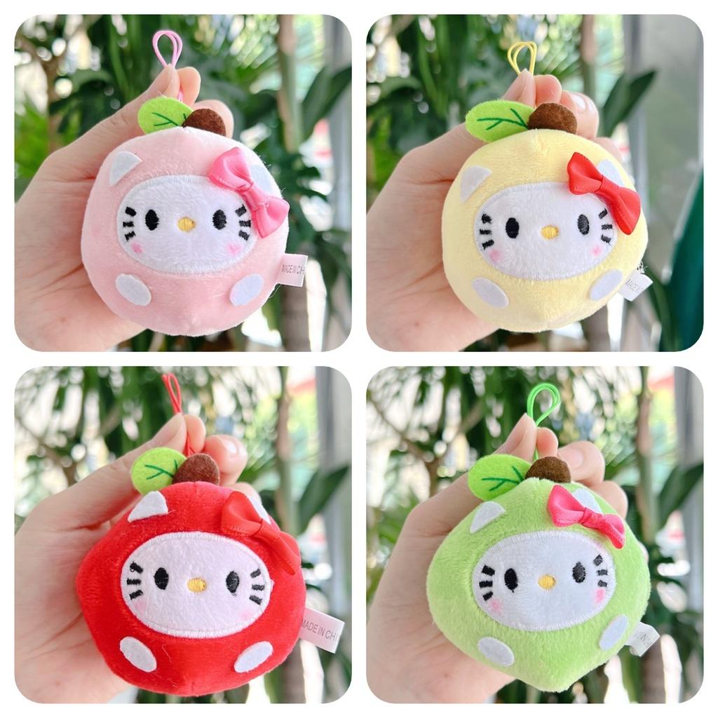 Lively Leso Round Ball Apple Plush Doll Kt Cat Keychain