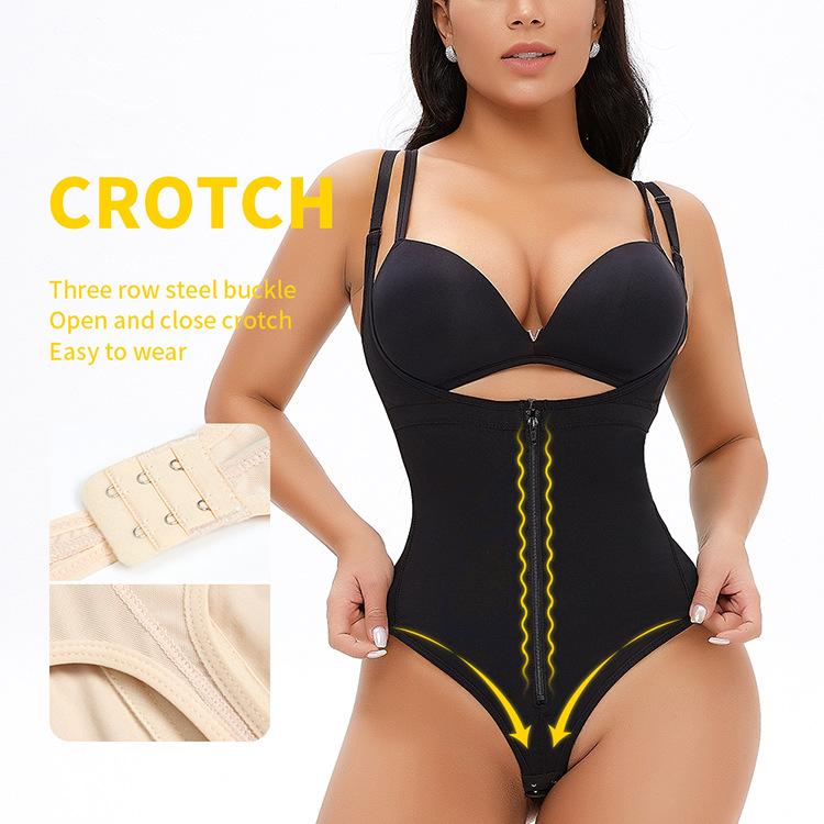One-piece Waist-lifting and Hip-lifting Underwear Body Shaping Large-size Button-down Zipper Body Shaper