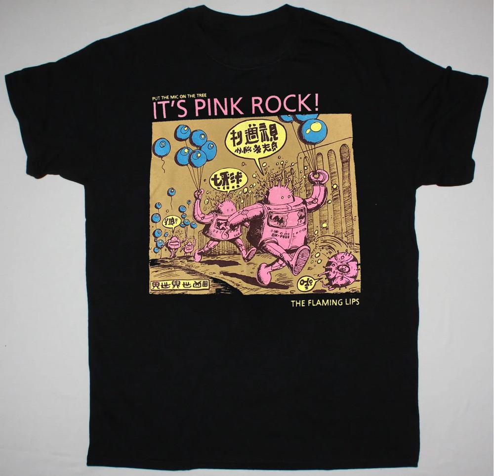 New The Flaming Lips Rock Band Black T-Shirt Cotton All Size Unisex T-Shirt L