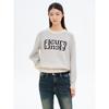 Text Jacquard Round Pullover Ivory