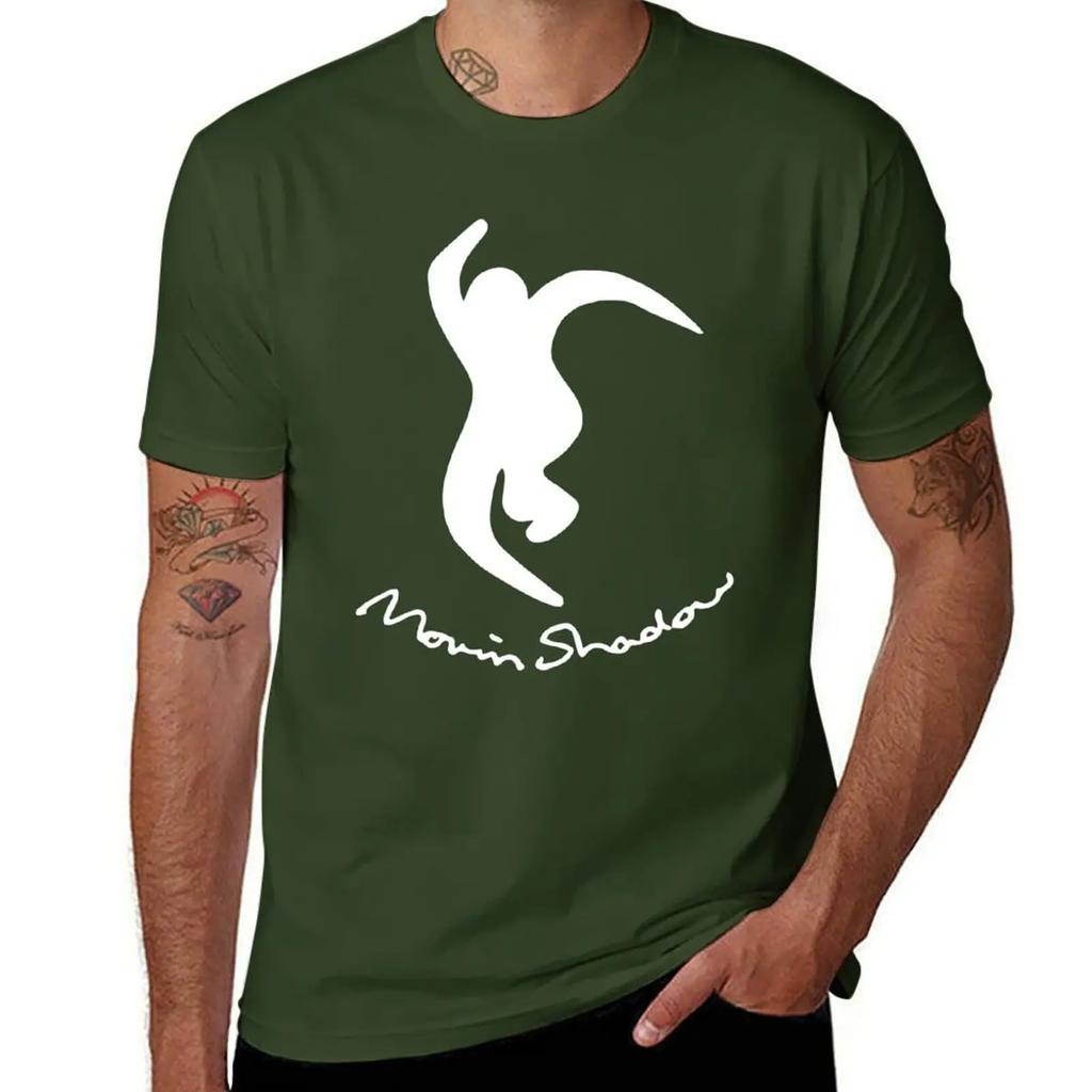 Moving Shadow Cursive Logo T-Shirt shirts graphic tees blanks anime clothes t shirt