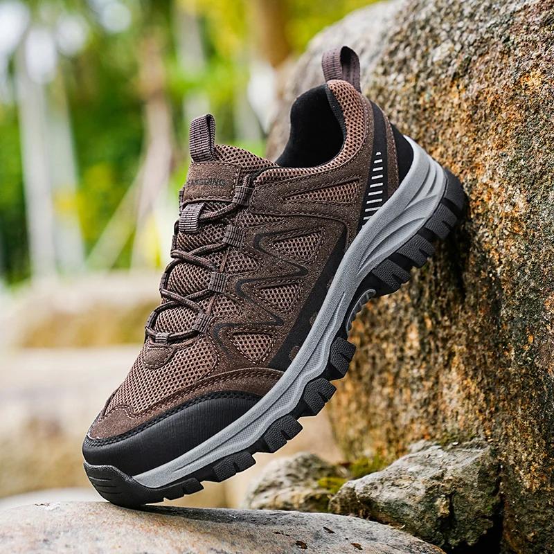 Breathable Men's Hiking Shoes Outdoor Sports Shoes Outdoor Work Boots Wading Luxury Designer Climbing Trekking Sneakers for Men