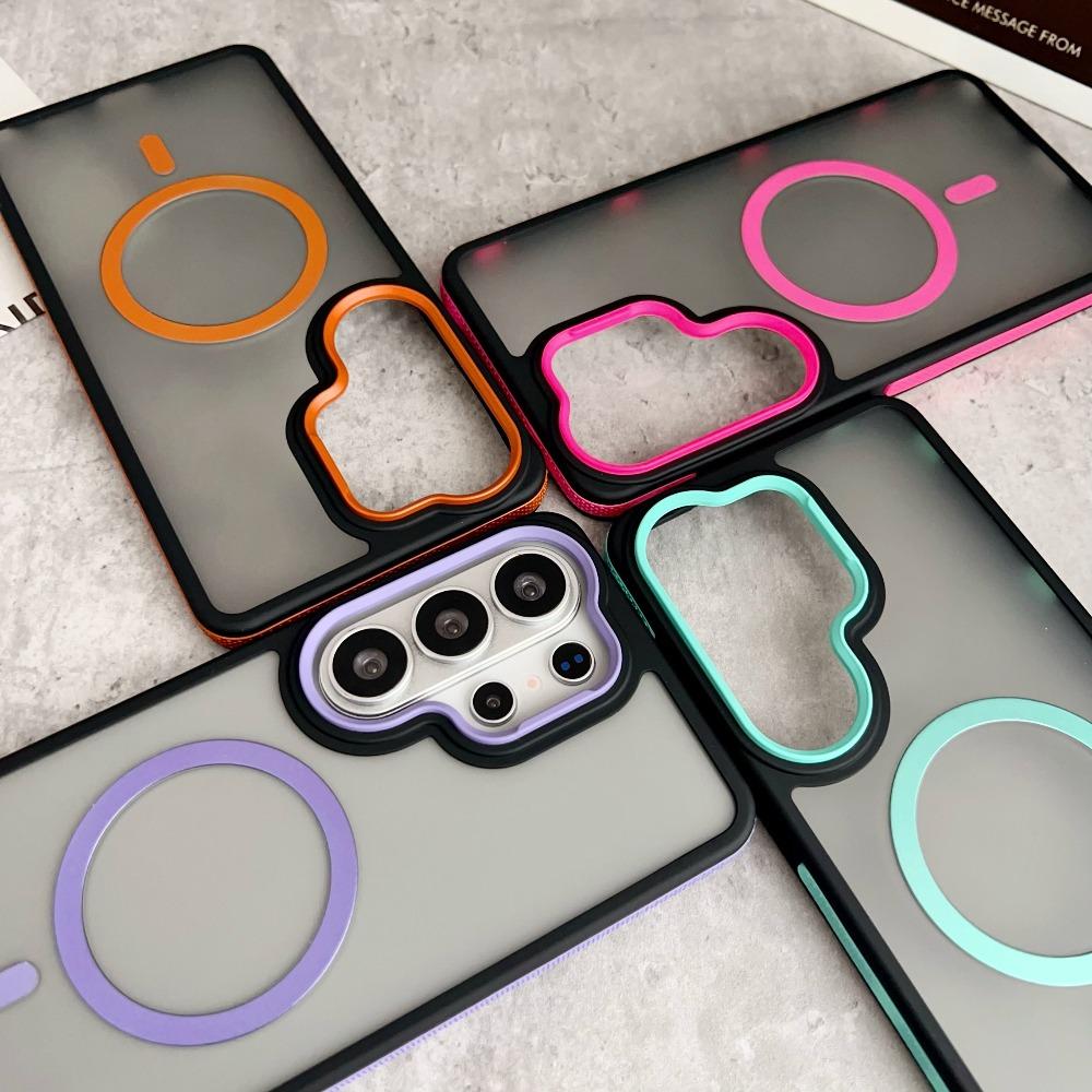Frosted PC Colorful Anti-Slip Case For Ssamsung Galaxy S26 S25 Edge S24 S23 Ultra Plus FE Magnetic Charging Compatible Cover