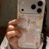 Einzigartige florale quadratische Muster iPhone 15 Pro Max Hülle Stoßfest Vollkantenschutz für Apple 16 17 Pro Max Handyhülle