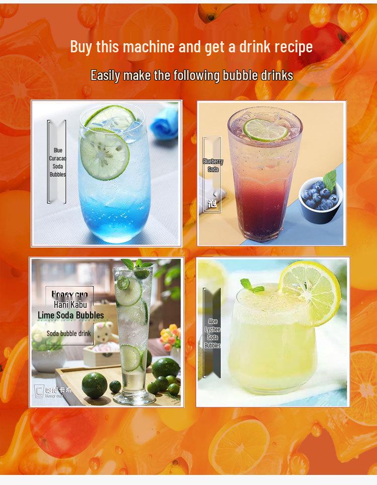 Nibu Soda Water Maker: Home & Commercial Beverage Carbonator for Soda, Bubbles, and Milk Tea.