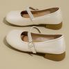 New French Thick Heel Sweet Style Versatile Mary Jane Small Leather Shoes Shallow Mouth Evening Shoes Casual Shoes