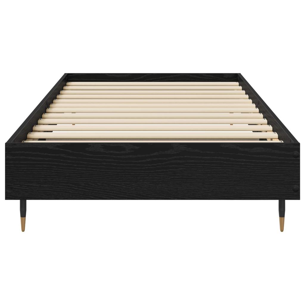 Bed Frame Black Oak 80 x 200 cm Particleboard