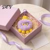 Octopus Bag Accessories Plush Keychain, Fuzzy Stuffed Sea Animal Charm, Hanging Portable Key Holder Knit Hat with Keyring for Backpacks and