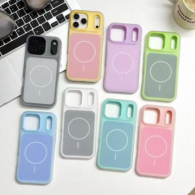 Dual-color Magnetic Jelly 2-in-1 Phone Case for iPhone 17 Pro Max and Apple 16, Full Coverage Protective Case