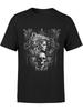 Men's Dark Gothic Skull Woman Floral Art Graphic T-Shirt