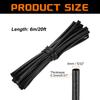 uxcell 20ft Braided Cable Sleeves, 532 inch (4mm) Inner Diameter, Heat Resistant 200°C, Voltage Resistant 1500V, Fiberglass Wire Insulated Cord
