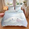 3pcs Angel Cinnamoroll Ideas Printed Quilt Set - Includes 1 Quilt Cover and 2 Pillowcases, Machine Washable - Suitable for All Seasons.S002
