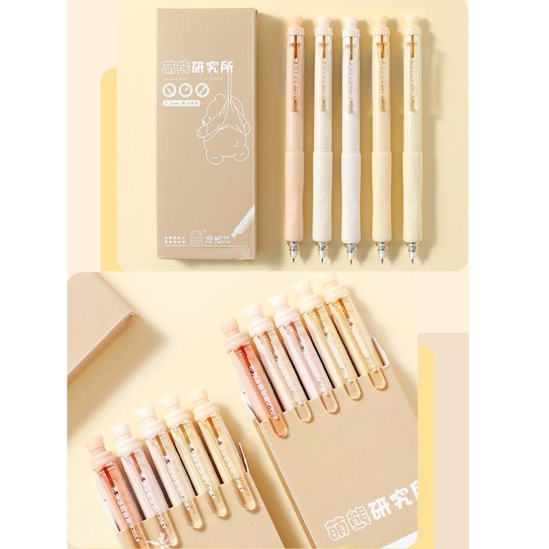 5Pcs Erasable Gel Pen Retractable Gel Pen 0.5mm Smooth To Write Quick Drying for Adult Student Writing Journaling