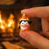 Miniature Figurines for Micro Landscapes Handmade Glass Christmas Mini Figurines, Cute Gnome Penguin Statues, Small Decorative Accents Moss Terrariums