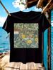 The Stone Roses Graphic T-Shirt - a Black Casual Crew Neck Short-Sleeve Tee Featuring a Colorful Floral Design