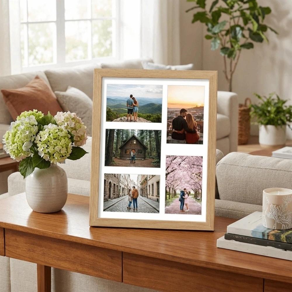 Handmade Wooden Picture Frame Multi-functional Collage Frame  Multi-Photo Display