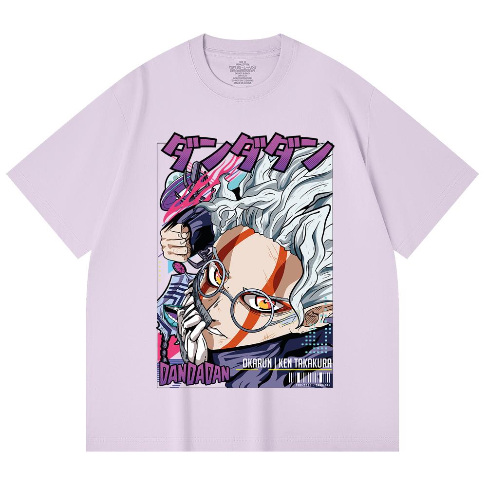 230 g/m² 100% Baumwolle Dandadan V18 Okarun Print Unisex Schweres Baumwoll-T-Shirt