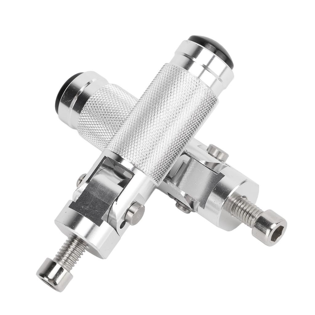 Uniwersalny Motocyklowy Składany Stopień Pedał Ze Stopu Aluminium Wymiana Podnóżka Srebrny