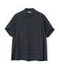 MILLO ARCHIVE Wrinkle Check Roll-Up Half Shirt [Vintage Blue]