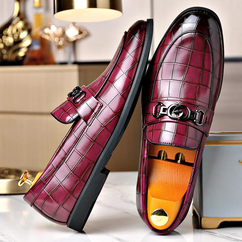 Fashion Big Size Leather Shoes for Men Fashion Casual Spring Autumn Men's Dress Shoe New Designer Luxury Wedding Shoes Loafers Male