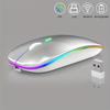 Rechargeable Wireless Bluetooth Mouse, Silent LED Optical Computer Mouse, Ergonomic Laptop Mouse for Gaming, 1600 DPI