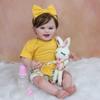 BZDOLL 3D-Paint Skin Silicone Reborn Baby Girl Toy Realistic 55CM Smiling Princess Toddler Art Doll With Vascular Vein Play House