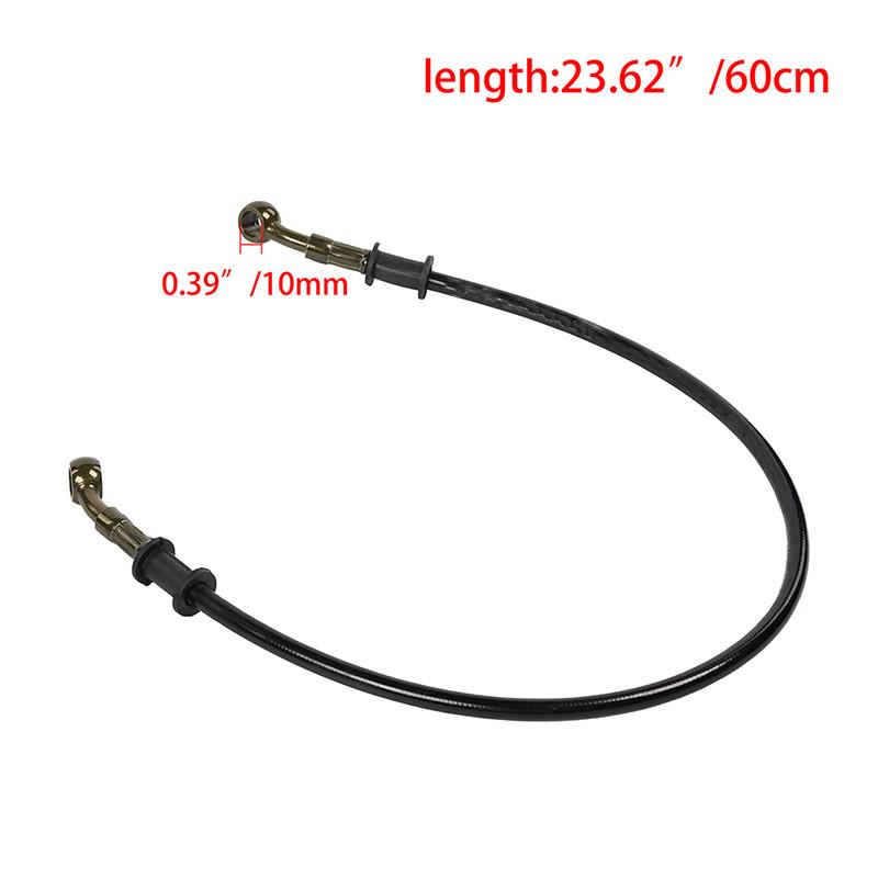 Motocykl Dirt Bike Opletená brzdová hadice Ocelové brzdové lanko Hydraulická trubka 28 stupňů Banjo 500mm-1200mm pro univerzální motocykl