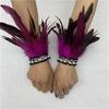 Elegant Feather Wrist Cuffs for Women Photography for Medieval Feather Bracelet Halloween Cosplay and Evening Dresses