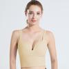 Sports underwear women's shockproof and anti-sagging gathering fitness cup integrated beauty back yoga vest wholesale