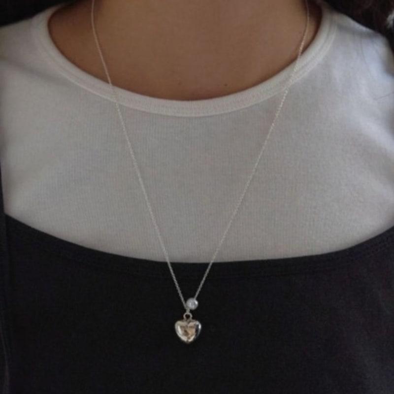 Moi Moi Heart Ball Long Necklace
