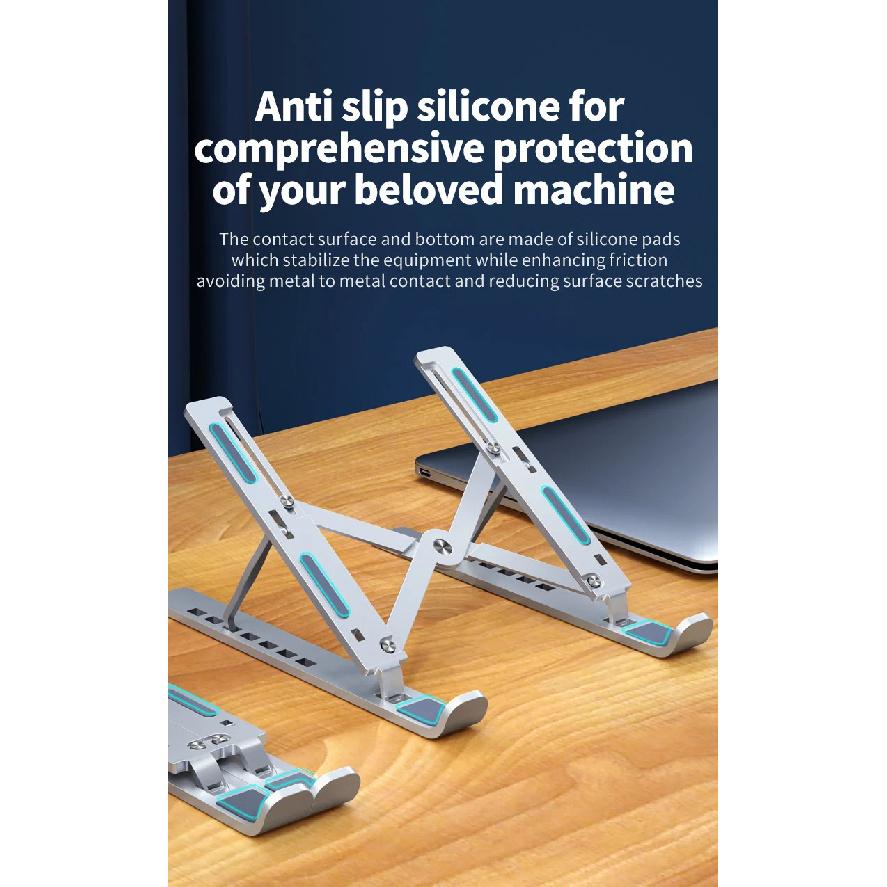 Metal Portable Foldable Laptop Stand Adjustable Notebook Holder Aluminum AD028