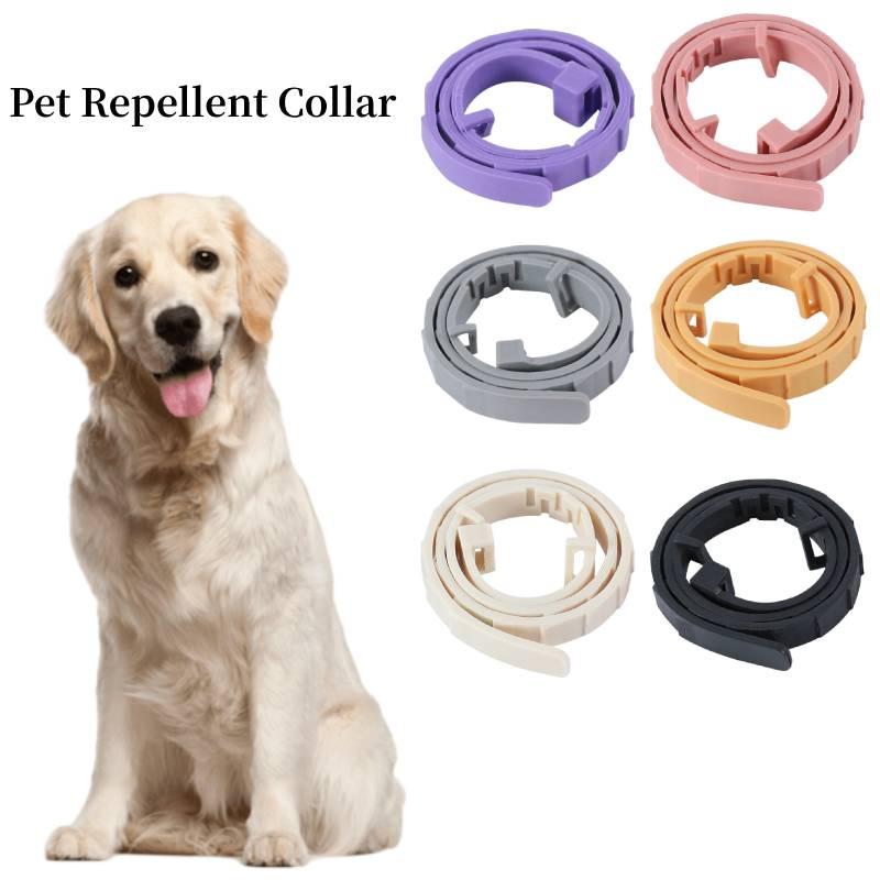 Adjustable Pet Flea And Mosquito Collar For Cats And Dogs Orange Gray Purple Black White Pink