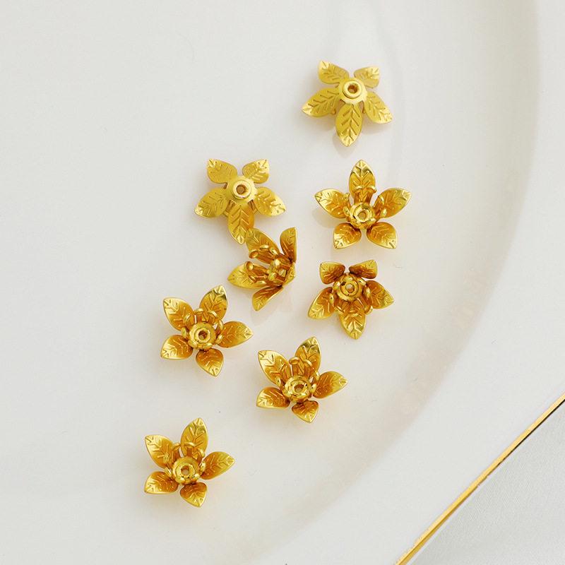 Vergoldete Lotusknospe Haarnadel - Antiker Stil Mehrschichtige Staubgefäße Blume Haaraccessoire