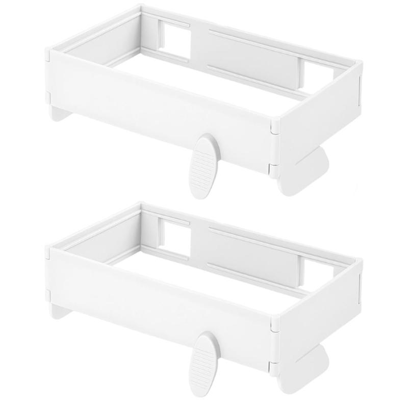 

Складные скрытые мусорные баки для кухни и ванной комнаты, легкая установка, пластиковый, устойчивый держатель для пакетов белый